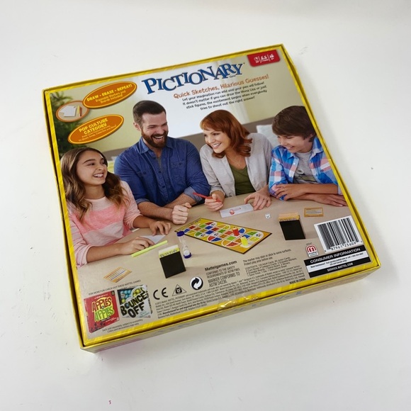 Pictionary Mattel Sketches Pop Culture Family Game - Picture 2 of 7